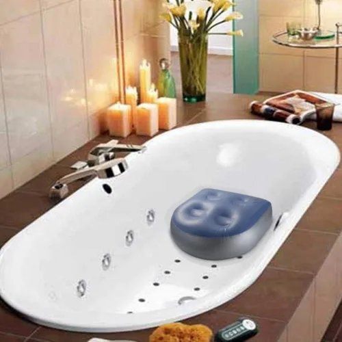 Vista 3 de Almohadilla de asiento elevador para spa y bañera de hidromasaje con ventosa, soporte de espalda para baño, cojín de masaje inflable suave, cómodo