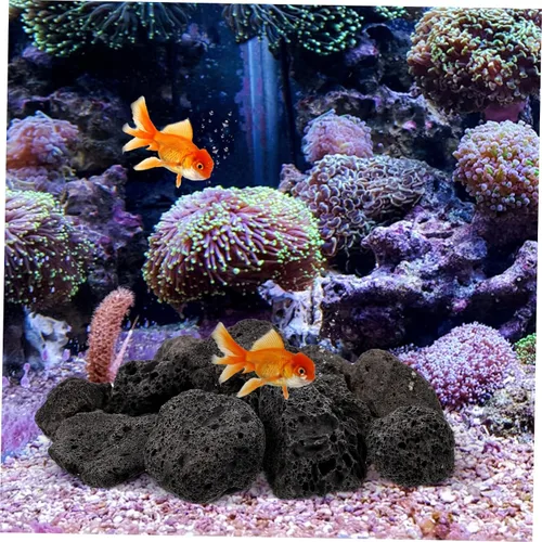 Vista 8 de balacoo 1 paquete de decoración de rocas volcánicas para acuario, volcánicas naturales para peceras, paisajismo y decoración del hogar para mejoras