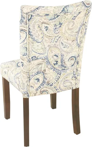 Vista 7 de HomePop Classic Parsons - Silla de comedor, terciopelo azul Azul terciopelo