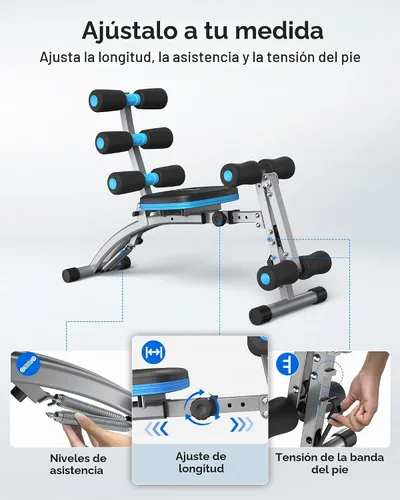 Vista 4 de MERACH Ab Machine, Adjustable Ab Trainer, Sit Up Exercise Equipment 300LBS
