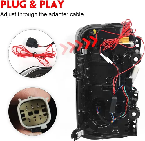 Vista 3 de Juego de luces traseras LED para Ford Bronco 2021 2022 2023, juego de luces traseras mejoradas, solo apto para accesorios halógenos originales