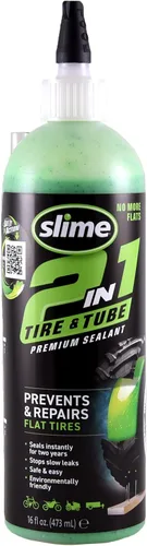 Vista 2 de Slime 10193 Sellador de reparación de pinchazos de neumáticos y tubos, 2 en 1, botella de 16 onzas y sellador de reparación de pinchazos de tubo