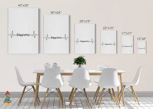 Vista 4 de HB Art Design Coffee Happiness Line Art 2 Panel Canvas Print Set Wall Art Coffee Bar Decor Coffee Signs Kitchen Wall Decor Dining Room Restaurant