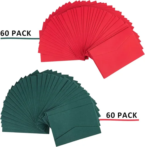 Vista 4 de 120 sobres para tarjetas de regalo de 4.13 x 2.75 pulgadas, tamaño de tarjeta de crédito, sobres pequeños autoadhesivos para tarjetas de visita