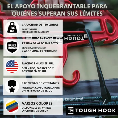 Vista 5 de Tough Hanger XL Hecho en Estados Unidos Percha irrompible resistente Grado militar premium Percha estándar extragrande Capacidad de 180
