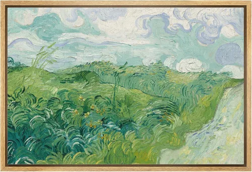 Vista 21 de wall26 Claude Monet - Paseo del acantilado en Pourville - Arte moderno impresionista - Lienzo enmarcado para arte para el hogar, 16 x 24 pulgadas