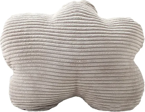 Vista 15 de Almohada de estilo nórdico suave con forma geométrica. Almohada de flores, almohadas de nube. La almohada. Cojín, cojín. Pelota, Marrón