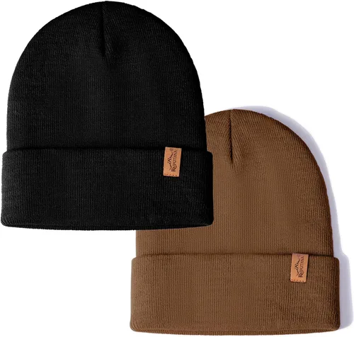 Vista 43 de Rajputana 1 y 2 Packs Gorro de invierno unisex de punto para hombre y mujer 2-Camuflaje