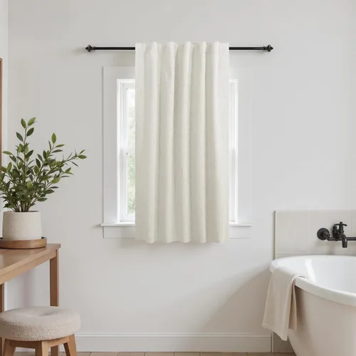 Vista 85 de KOUFALL - Cortinas de medio estilo francés de lino para ventana, juego de 2 cortinas cortas de 40 pulgadas de longitud, para privacidad, cortinas