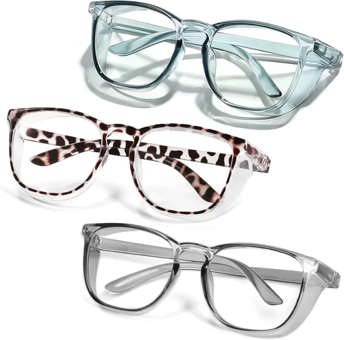 Vista 29 de Elegantes gafas de seguridad para mujeres y niñas, gafas anti-vaho, gafas protectoras, gafas transparentes