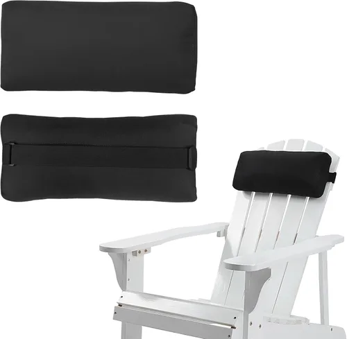 Vista 14 de Almohada para Silla Tumbona, Paquete de 2 Almohadas para Silla de Descanso al Aire Libre con Correa Ajustable, Almohada para la Cabeza de Largo