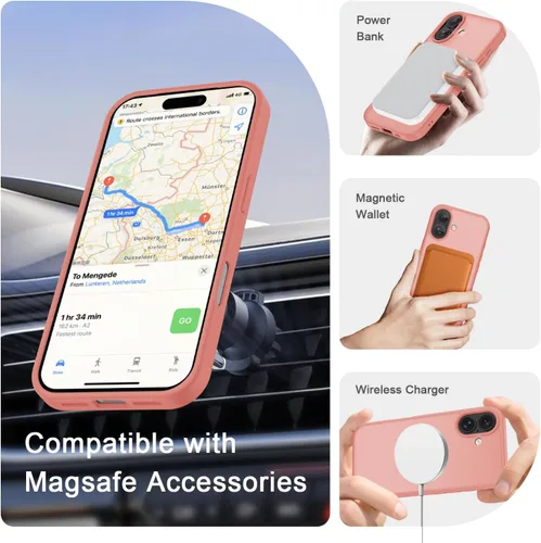 Vista 653 de Funda para Google Pixel 10 Pro XL, cubierta magnética mate, color negro Fit for MagSafe, Screen Protector included, Shockproof Military Grade