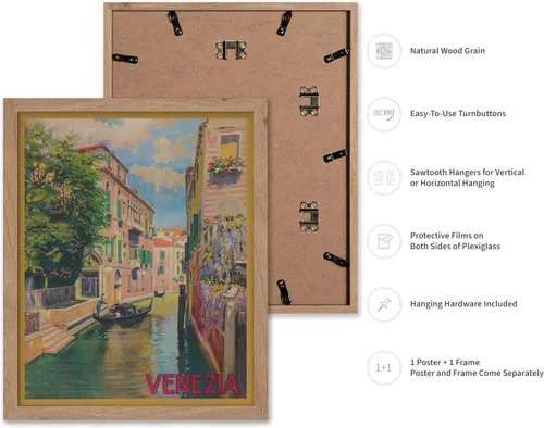 Vista 2 de Poster Master Póster de viaje vintage, impresión de turismo retro, regalo para viajeros, amigos, Venecia, Italia, Venecia, romántico, Europa, canal
