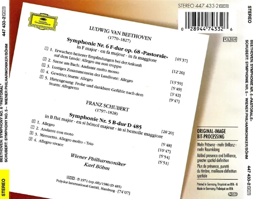 Vista 3 de Beethoven: Symphony No. 6, Schubert: Symphony No. 5 / Böhm, Vienna Philharmonic Orch.