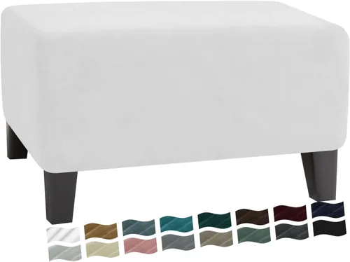 Vista 13 de MAXIJIN Funda Otomana de Terciopelo Cubierta Rectangular Elástica Cubiertas de Otomano Cuadradas Funda Rectangular Lavable para Taburete de Pie