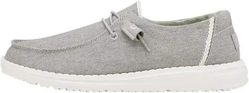 Vista 85 de Hey Dude Wendy Chambray - Zapatos para mujer, mocasines con cordones para mujer, cómodos y ligeros Aurora Blanco 2