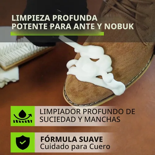 Vista 2 de Suede Nubuck Boots Shoe Cleaner Kit Waterproof protecter Spray Kit limpiador de gamuza de 4 piezas