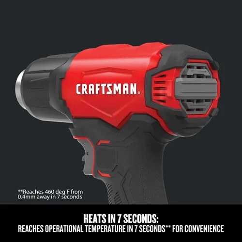 Vista 6 de Pistola de calor inalámbrica CRAFTSMAN V20, hasta 950 grados, pistola de calor portátil, solo herramienta (CMCE530B)