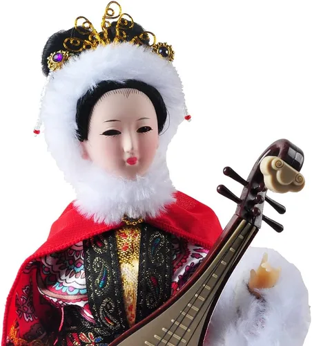 Vista 6 de NW Muñeca china de 12 pulgadas, figura de seda artesanal tradicional coleccionable