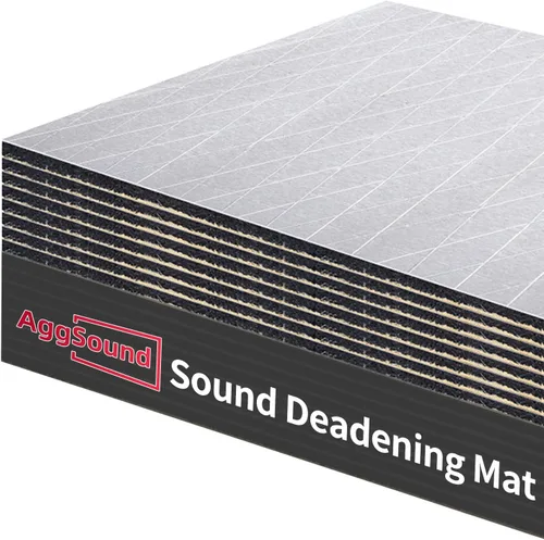 Vista 9 de Alfombrilla de amortiguación de sonido de 1/2 pulgada (13 mm) 6.54 pies cuadrados - Material de amortiguación de sonido para coche con lámina