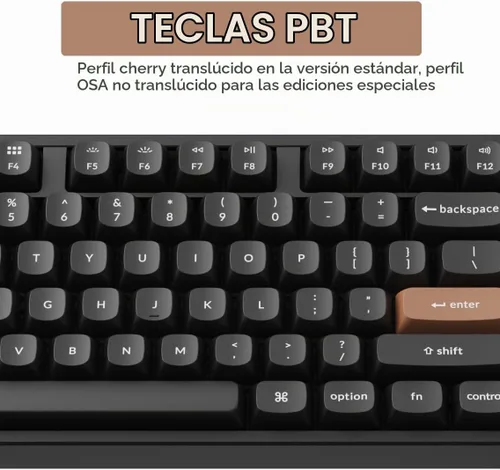 Vista 3 de Keychron K10 HE QMK Teclado mecánico personalizado inalámbrico para juegos, 2.4 GHz/Bluetooth/con cable tamaño completo intercambiable en caliente