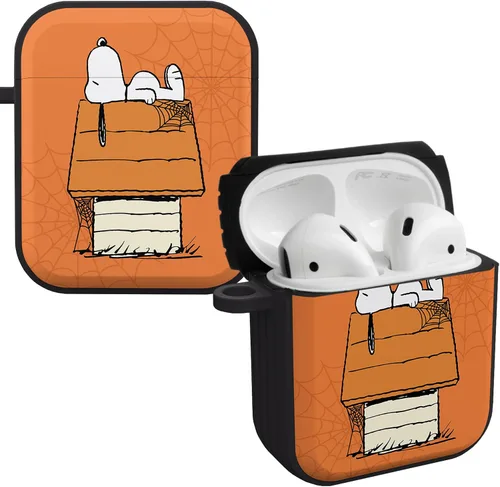 Vista 13 de Affinity Bands Peanuts Halloween HDX - Funda compatible con Apple AirPods Gen 1 y 2 (gran calabaza)