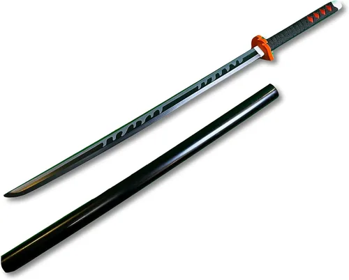 Vista 5 de Espada samurái de espuma de 41 pulgadas, Katana Demon a Slayer Anime (elige tu personaje) (Hashibira Inosuke)