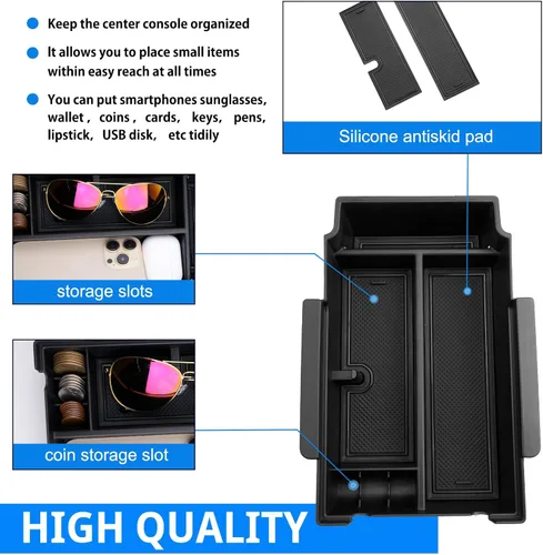 Vista 4 de SHAOHAO 2 unidades para Subaru Crosstrek 2026 Organizador de consola central apto para Subaru Crosstrek e Impreza 2023 2024 2025 2026 Accesorios
