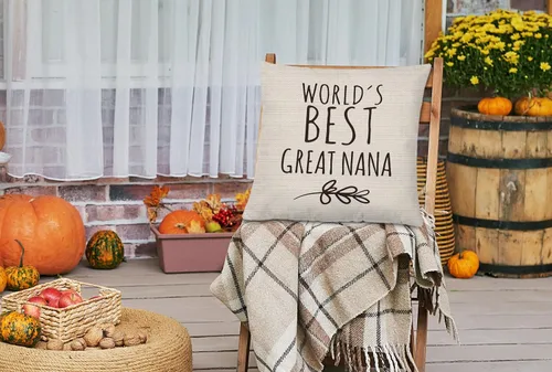 Vista 4 de Great Nana Gifts - Fundas de almohada de 18 x 18 pulgadas, el mejor regalo para el día de la madre, cumpleaños, la mejor gran nana del mundo, funda