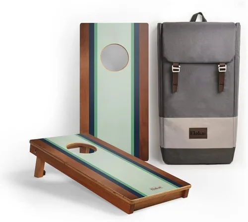 Vista 8 de Elakai National Parks Series - Tablas de Cornhole de viaje premium con estuche de transporte, mochila de 1 x 2 Marrón