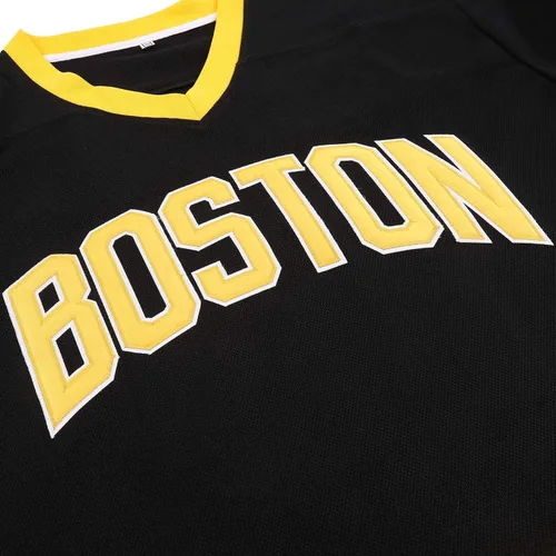 Vista 3 de Boston Happy Gilmore #18 Adam Sandler 1996 - Camiseta de hockey sobre hielo con letras y números cosidos S-XXXL