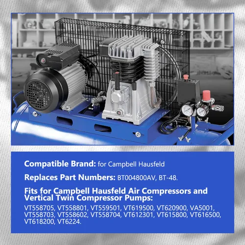 Vista 2 de HASMX Correa de repuesto para compresores de aire Campbell Hausfeld y bombas verticales de doble compresor VT558705, VT558801, VT559501, VA5001