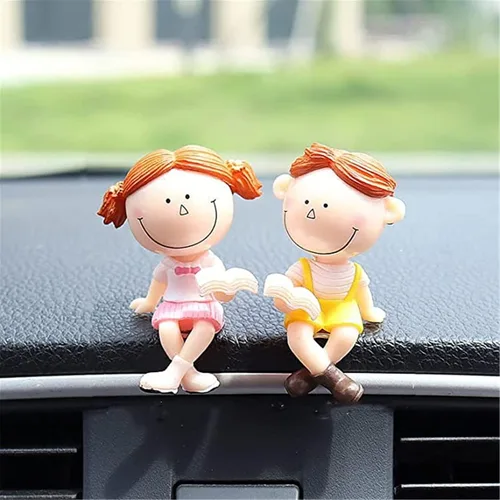 Vista 20 de Lindos adornos para pareja, lindo adorno interior de automóvil para parejas, decoración de automóvil, lindas parejas de dibujos animados, accesorios
