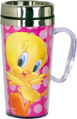 Vista 6 de Spoontiques - Taza de viaje aislada - Taza de café con logotipo de Batman - Regalo para amantes del café - Taza de café divertida - 14 oz - Negro
