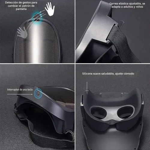 Vista 5 de Máscara LED con transformación facial, aplicación programable, máscara digital inteligente con luz LED para niños, adultos, hombres, disfraz