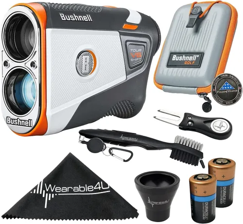 Vista 6 de Bushnell Tour V6 / Tour V6 Shift Telémetro láser de golf con paquete Wearable4U