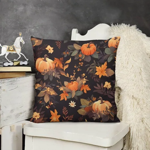 Vista 13 de Fundas cuadradas decorativas de Acción de Gracias, diseño de pájaros, flores, decoración del hogar, 12 x 12 pulgadas, otoño, Acción de Gracias