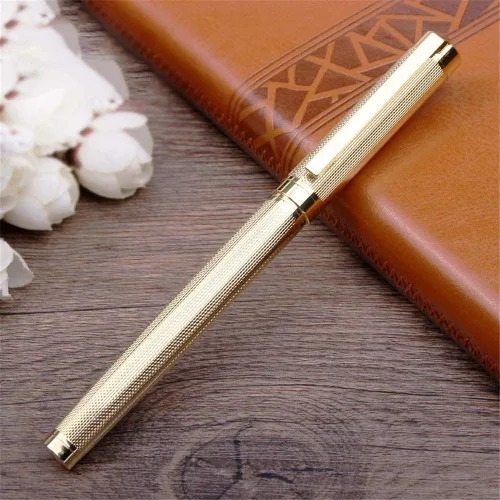 Vista 2 de Pluma estilográfica, pluma estilográfica, pluma de metal para regalo de negocios, para hombres y mujeres (color único: un color)