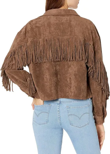 Vista 2 de BLANKNYC Ropa de lujo para mujer, chaqueta tipo camisa de ante sintético, abrigo cómodo y elegante