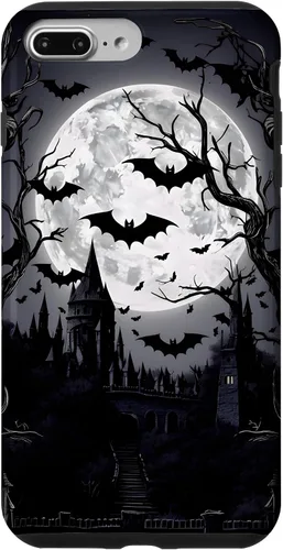 Vista 12 de Goth & Gothic, Bats & Moon, Horror Themed Castle, Dark Emo Case for iPhone 17