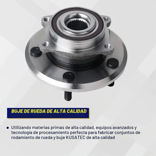 Vista 3 de KUSATEC 513286 Conjunto de 2 piezas de cojinete de rueda delantera y buje Compatible con Dodge Journey 2009-2017, Ram ProMaster 1500 2500 3500