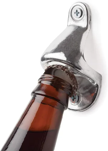 Vista 6 de HIC Kitchen Bar Deluxe - Abrebotellas de pared, extra resistente, abre botellas emergentes de refrescos, jugos, cerveza y vino, juego de 2