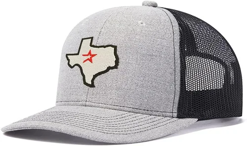 Vista 9 de Houston Texas Gorras De Camionero De Malla Personalizadas Gorras Unisex Bordadas Gorras Negro