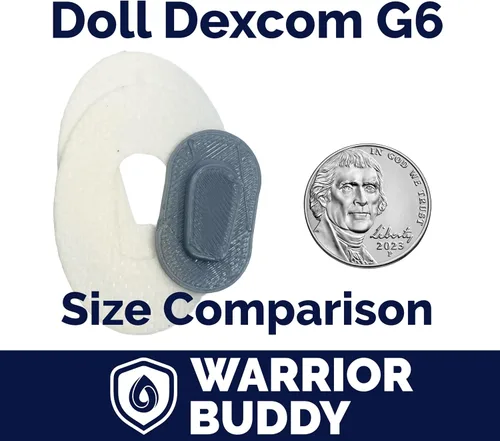 Vista 2 de Warrior Buddy - Accesorios para la diabetes compatibles con muñecas de 18 pulgadas o juguetes de peluche (Dexcom G6, plástico)