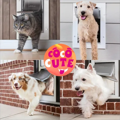 Vista 5 de Paquete de 2 solapas de repuesto para puerta de perro con cierre magnético, compatibles con puerta PetSafe Freedom para perros y gatos PAC11-11039