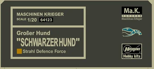 Vista 7 de Hasegawa - Kit de modelo de interceptor humanoide no tripulado tipo espacial 1:20 'Großer Hund Schwarzerhund' (Ma.K.)