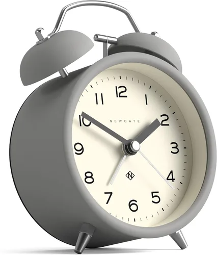 Vista 9 de NEWGATE® Charlie Bell Echo - Reloj despertador Versión moderna del reloj clásico de campana doble Amarillo Números fáciles de leer Ideal