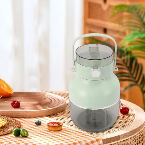 Vista 5 de Smoothie Blender 500ml Personal Mixer 70W Leakproof Cup USB C Charging with Carrying Strap for Office Lightweight, Green