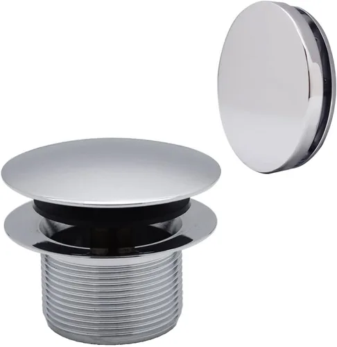 Vista 12 de Westbrass D398RK-12A Tapón de drenaje de bañera con punta de hongo de rosca gruesa NPSM de 1-1/2 pulgadas con placa frontal de desbordamiento Bronce