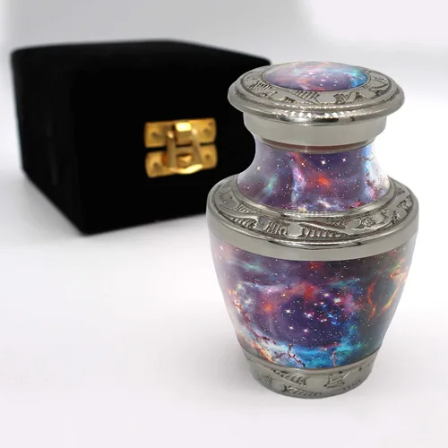Vista 35 de Commemorative Cremation Urns Urnas de cremación personalizadas decorativas hechas a mano para mujeres (aurora boreal extragrandes)